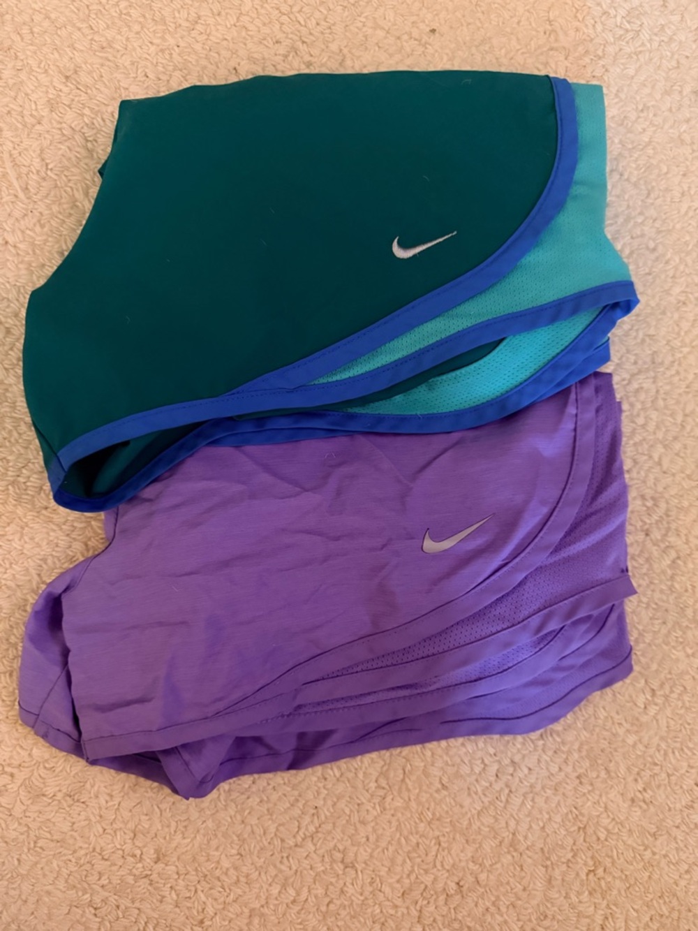 Nike Women's Purple and Teal Athletic Shorts - Twin Set - Picture 6 of 6